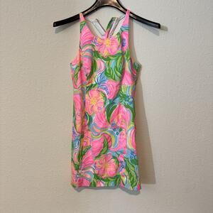 Lilly Pulitzer Dress Womens 4 Floral Print Sleeveless Summer Casual Sundress